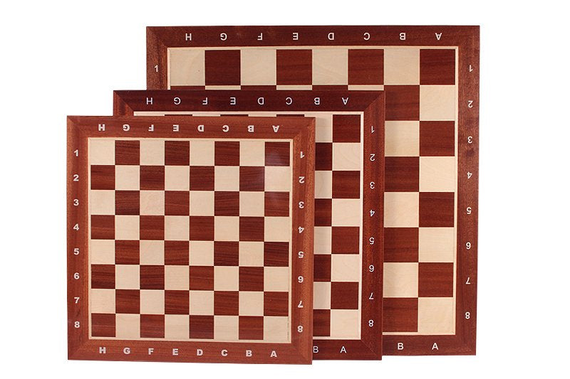 chess board mahogany with coordinates