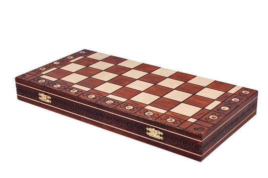 21.6 Inch Folding Wooden Chess Board Embassy