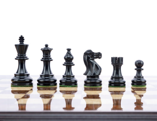 Pièces d'échecs américaines Staunton Bl de 3,8 pouces