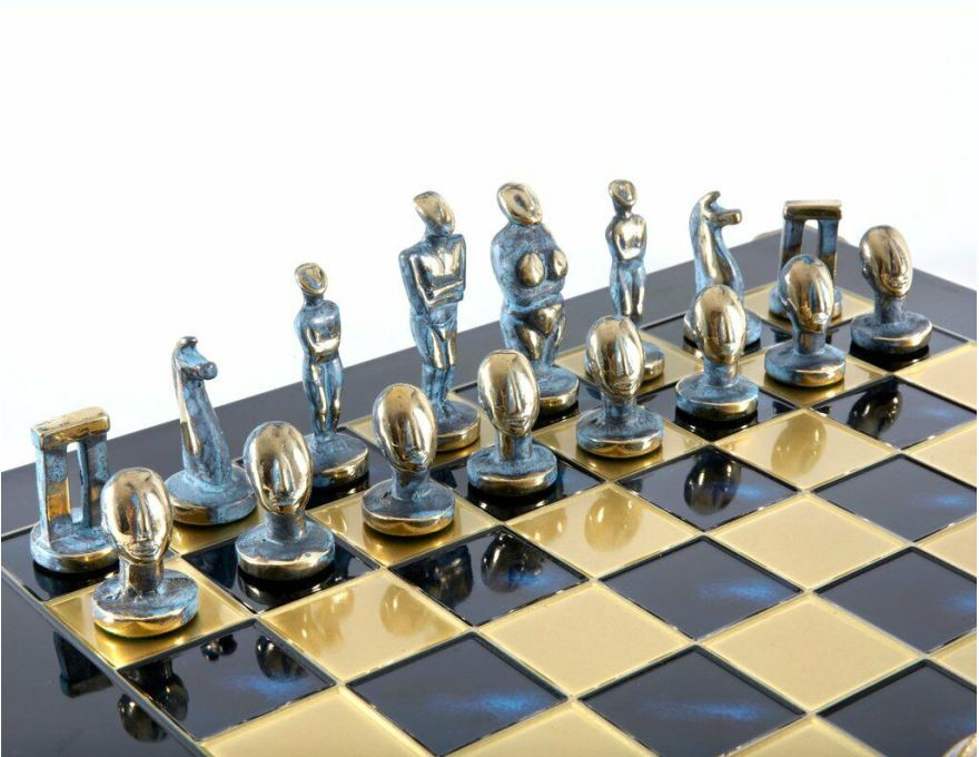 ANTIQUE Chess set Cycladic Βlue