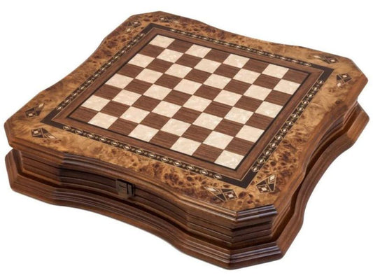 Art antique d'échecs de luxe de 15,3 pouces