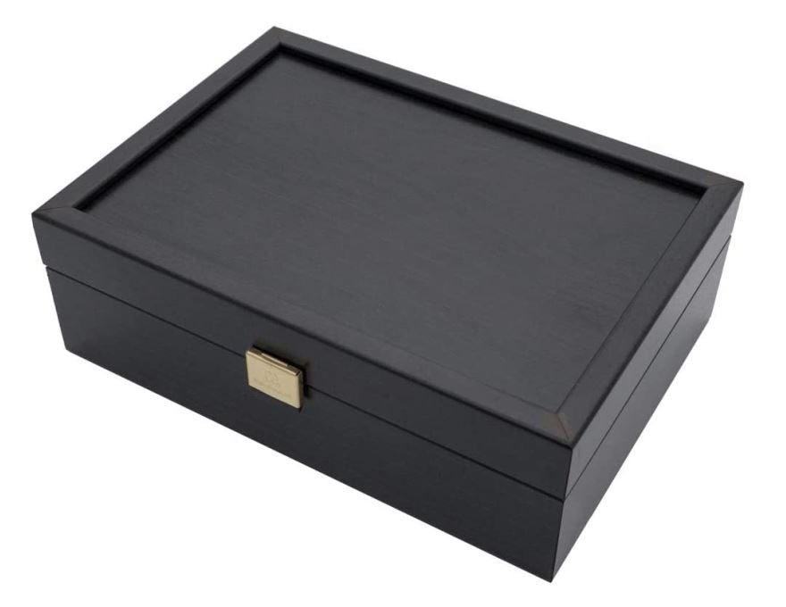 Dubrovnik Black in Wooden Box Chess Pieces