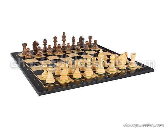 21,2-Zoll-Schachspiel Madrid Schwarz