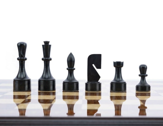 19.6 Inch Chess Set Geneva  Black