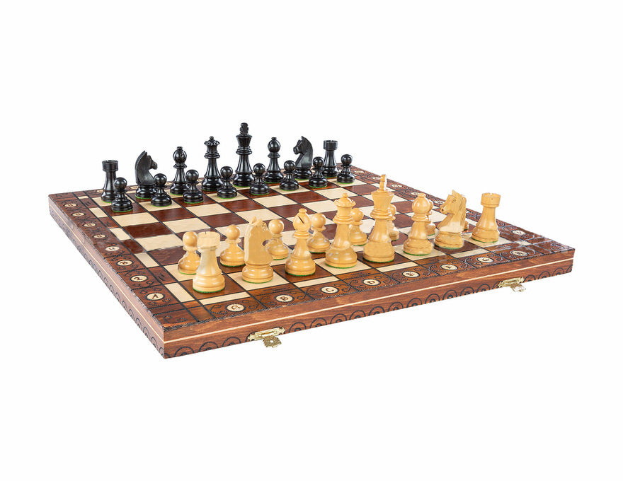 21.6 Inch Chess set Staunton Black