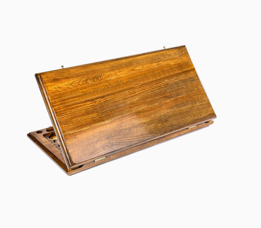 60 cm großes, einteiliges Backgammon aus Buchenholz