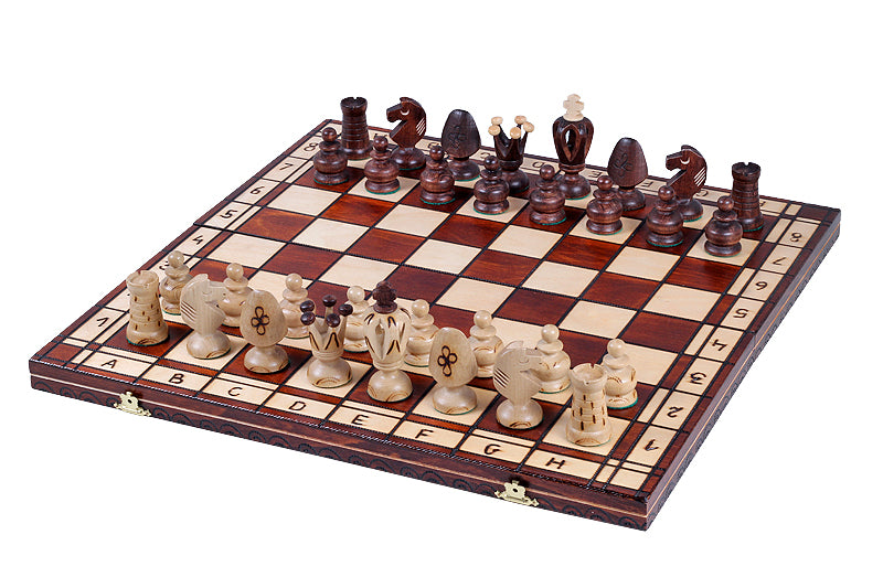 Jeu d'échecs royal en bois de 19 pouces