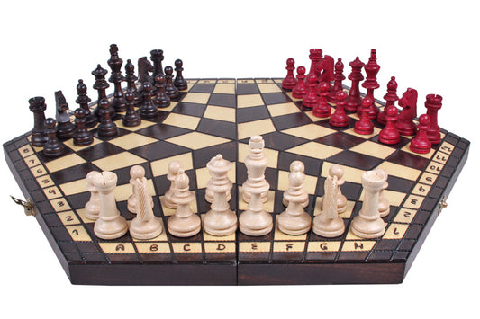 3 Personen Schach 28 cm