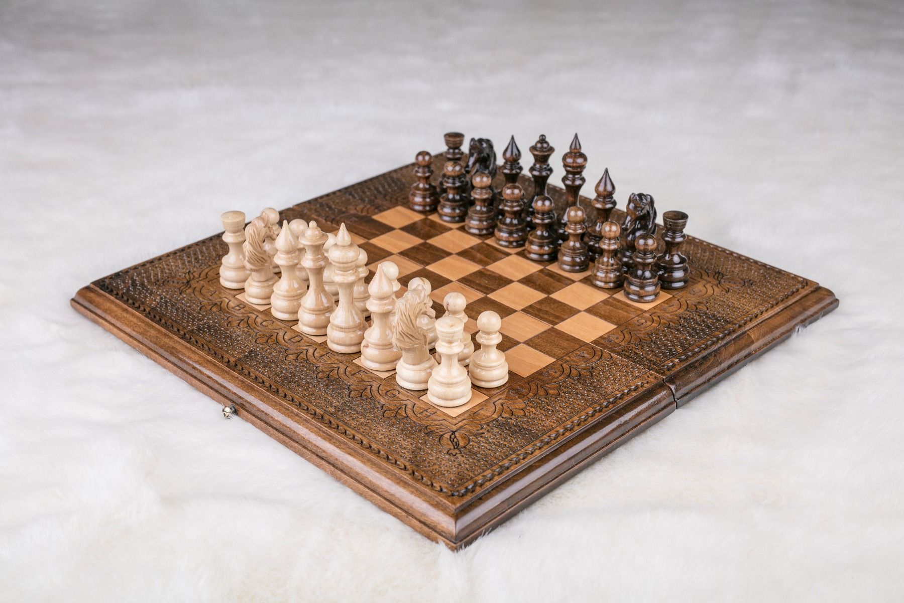 Backgammon and Chess Set Bronze