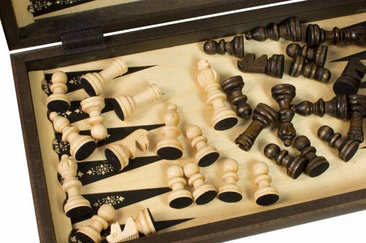 Backgammon d'échecs de 15,7 pouces No 4 pièces