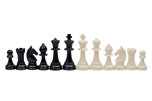 Pièces d'échecs en plastique No6 Noir