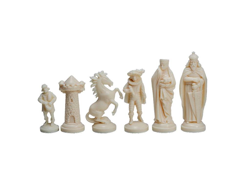 Chess pieces MEDIEVAL golden/black