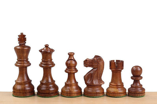 4 Inch American Staunton Chessmen Acacia