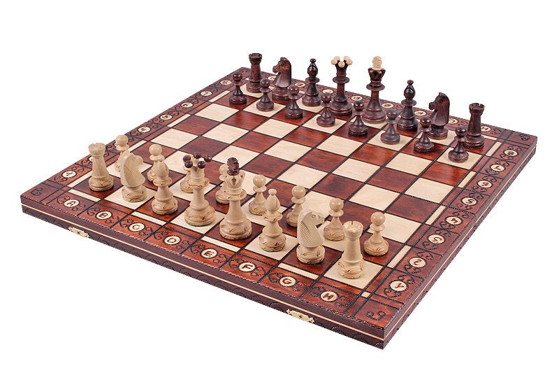 18 inch chess set wooden