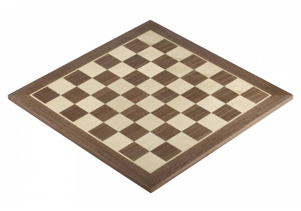 18.9 Inch Chess board No 5 walnute/maple without  notation