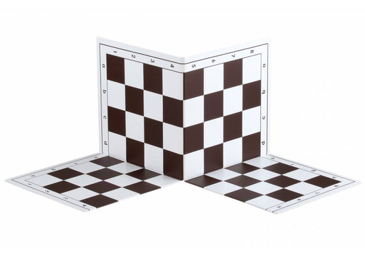 17 Inch Folding PU Quality Chess Board brown/white