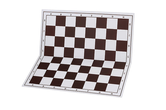 20 Inch Folding PU Quality Chess Board brown and white