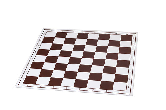 20 Inch Folding PU Quality Chess Board brown and white