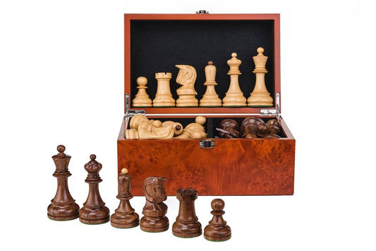 chess pieces in box