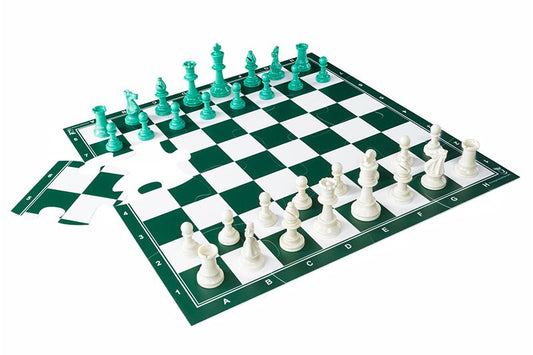 Jigchess Schachspiel Combo Grün 50 cm