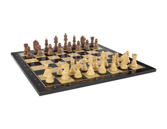 19,6-Zoll-Schachspiel Dubrovnik Schwarz