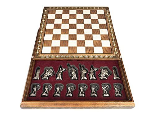 Jeu d'échecs antique de 20,8 pouces Archers collectifs
