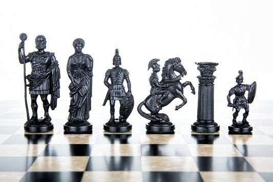 Pièces d'échecs royales romaines de 3,75 pouces