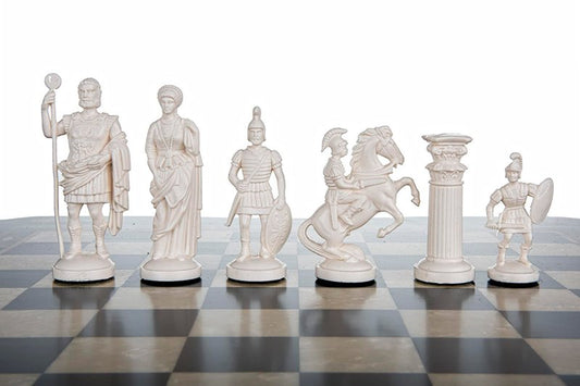 Pièces d'échecs royales romaines de 3,75 pouces
