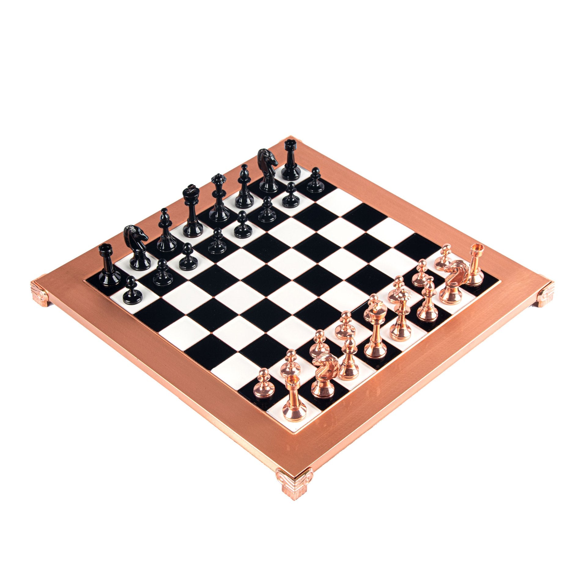 Classic Staunton Copper Chessmen