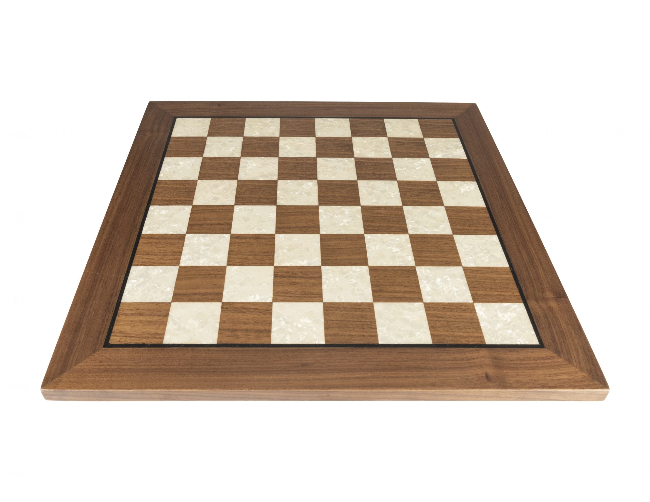 Chess Board Inlaid Wooden Flat Board Game Mahogany & Maple 