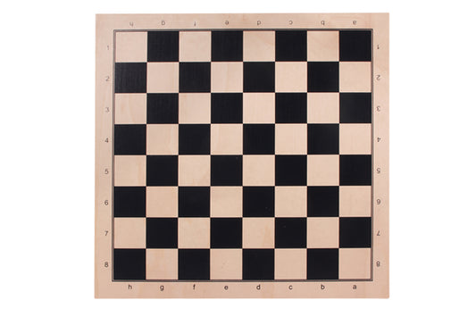Double sided: chess + MILL (9 MEN's MORRIS), sycamore, black PRINT
