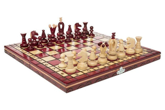12-Zoll-Schachspiel aus Kirschholz